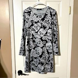 Sugar Skull Print Dress